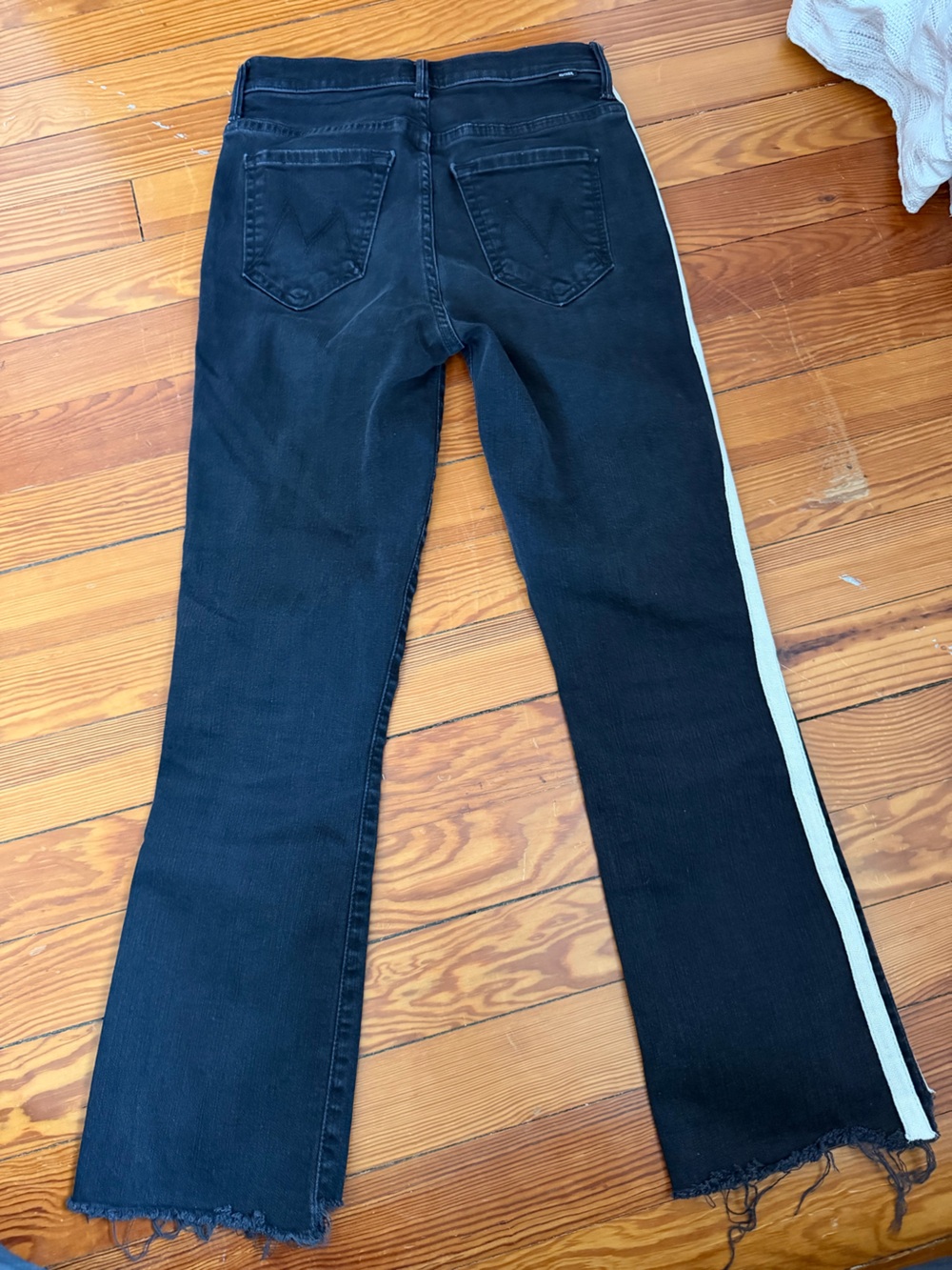 MOTHER Denim THE INSIDER CROP STEP FRAY Kick Flare Jeans-Guilty Racer-Size 25 - Picture 2 of 11